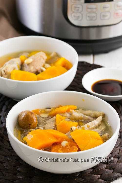 紅木瓜雞腳豬展湯 Papaya and Chicken Feet Soup Instant Pot02