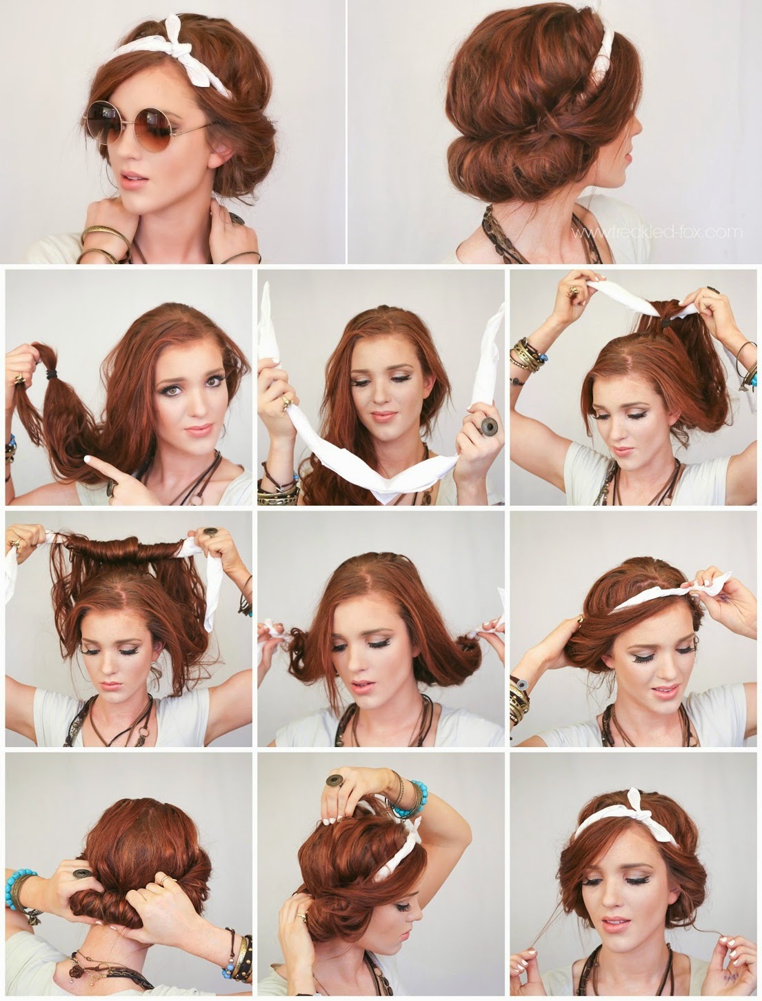 Headscarf Roll Hair Style - Full Tutorial - Style Hunt World