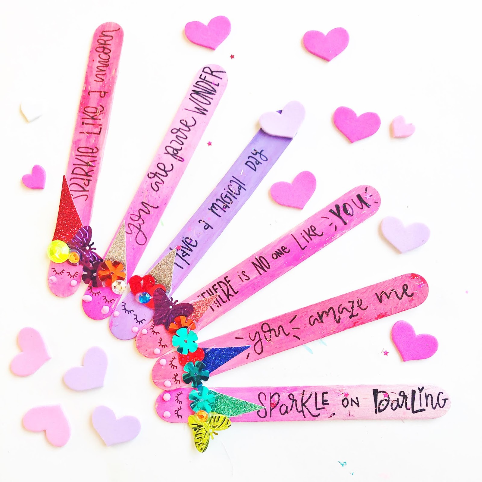 Valentine's Popsicle sticks