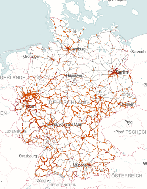 Eisenbahnstrecken Deutschland Karte
