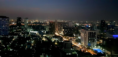 panorama bangkoku, bangkok w nocy