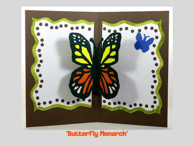 Butterfly Monarch, pop up card by Minaz Jantz