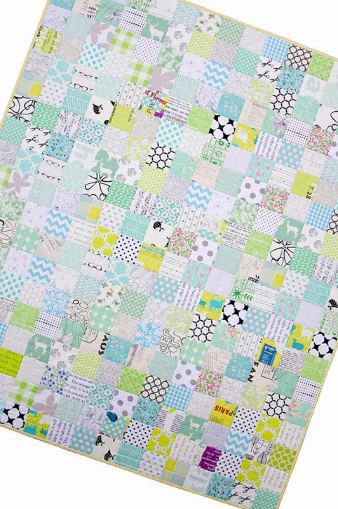 A Minty Green Patchwork Quilt - Red Pepper Quilts
