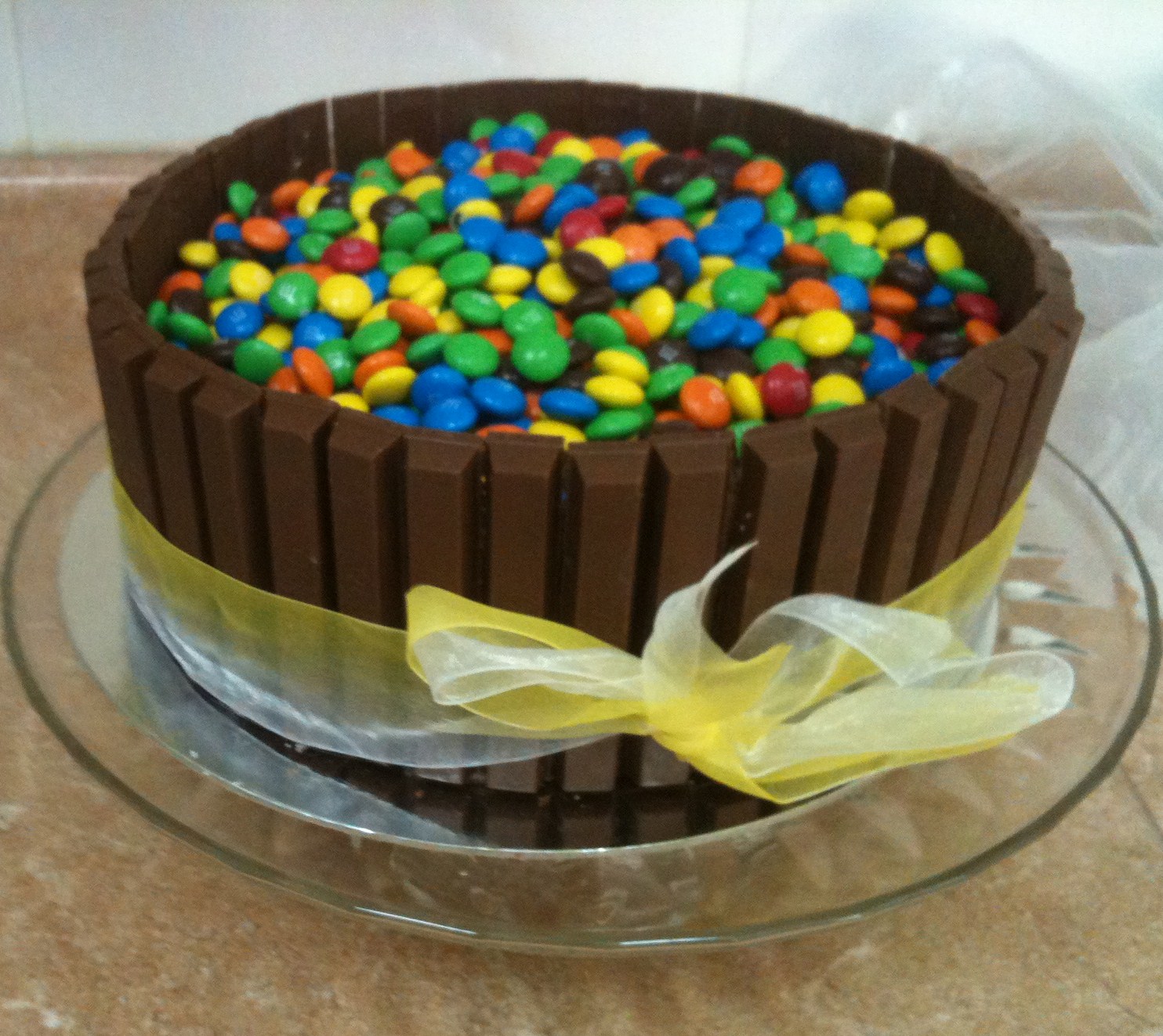 Butterflies and Bees Kitkat & M&Ms Cake
