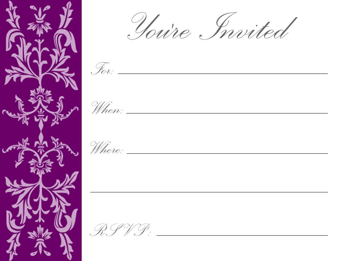 Printable Birthday Invitation Templates