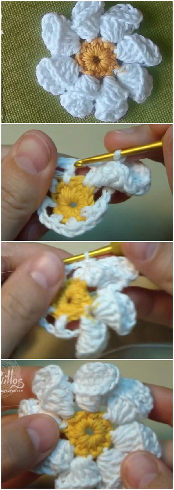 Free Crochet Flower Pattern and Video Tutorial