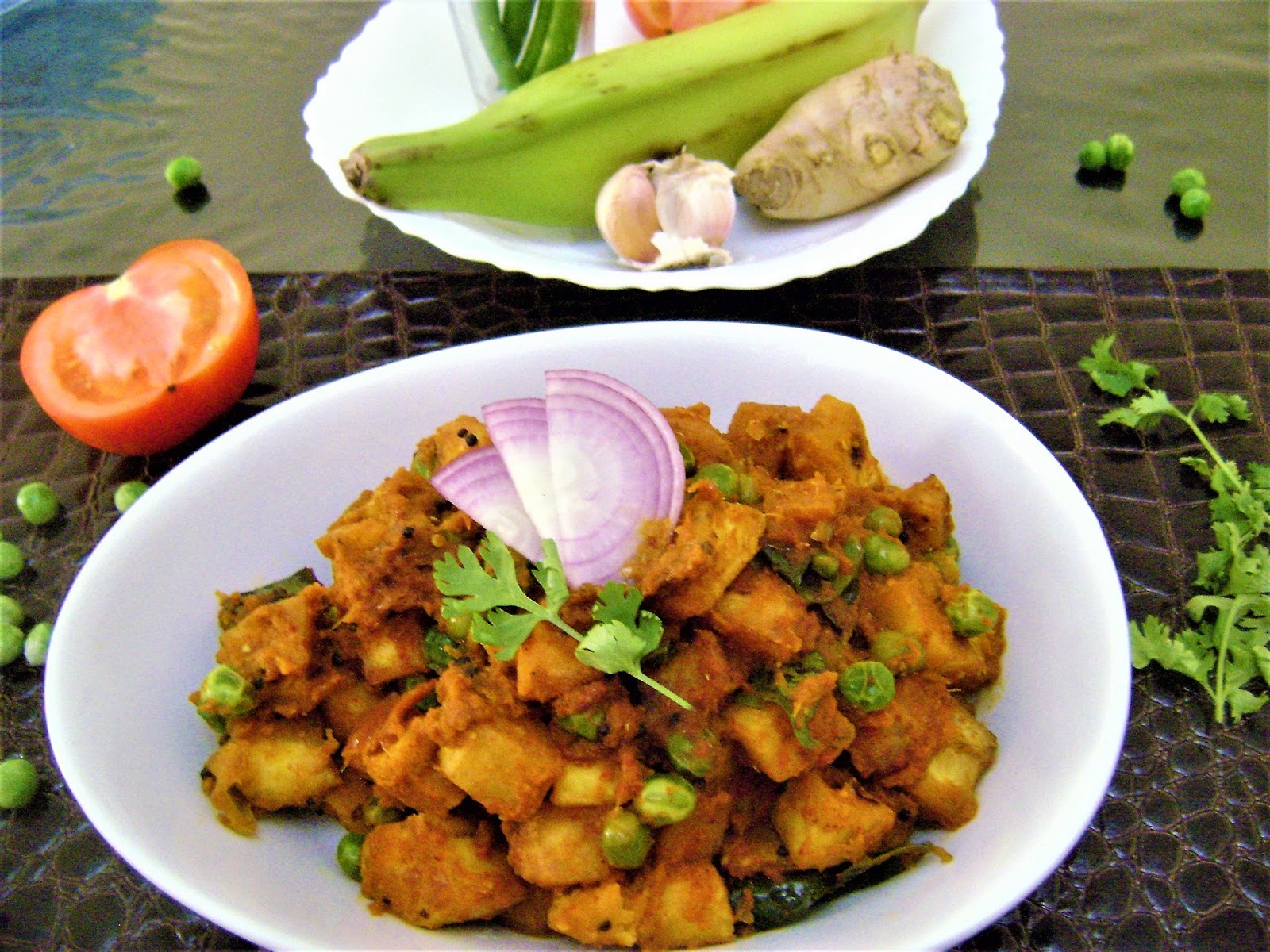 Bethica's Kitchen Flavours Raw Banana Curry with Green Peas (A