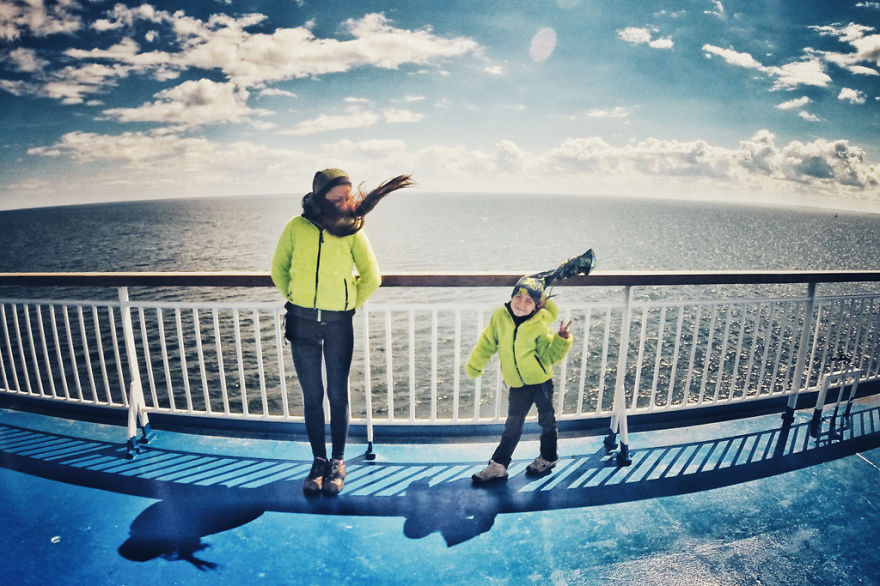 On the ferry from Tallin (Estonia) to Helsinki (Finland) - We Wanted To Show The World To Our 4-Year-Old So We Went On A 28,000Km Trip Around Europe