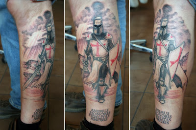 tatuaje de un Caballero Templario