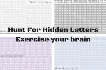 Hunt For Hidden Letters - Exercise your brain