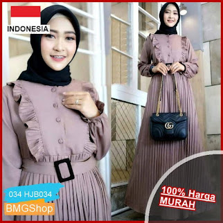HJB034 Dress Khenca Muslim Plisket BMGShop