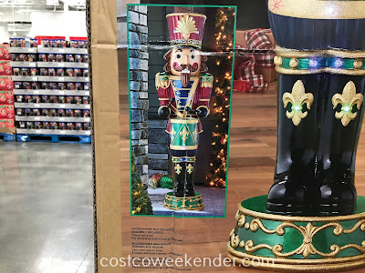 Costco 1900217 - Bring in the holiday cheer with the festive 6ft Nutcracker with Music and LED Lights