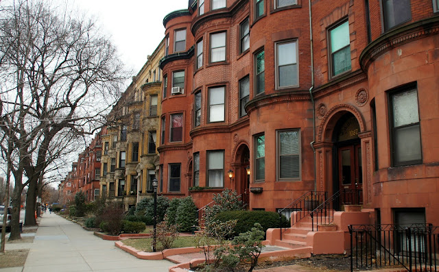 row of houses on a street