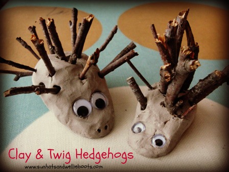 Sun Hats & Wellie Boots: Clay & Twig Hedgehogs