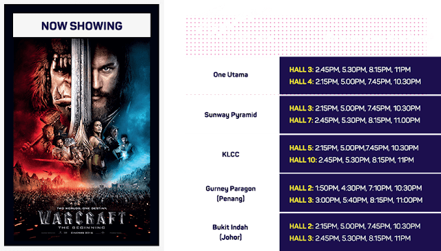 Free Warcraft: the Beginning Movie at Selected TGV Cinemas