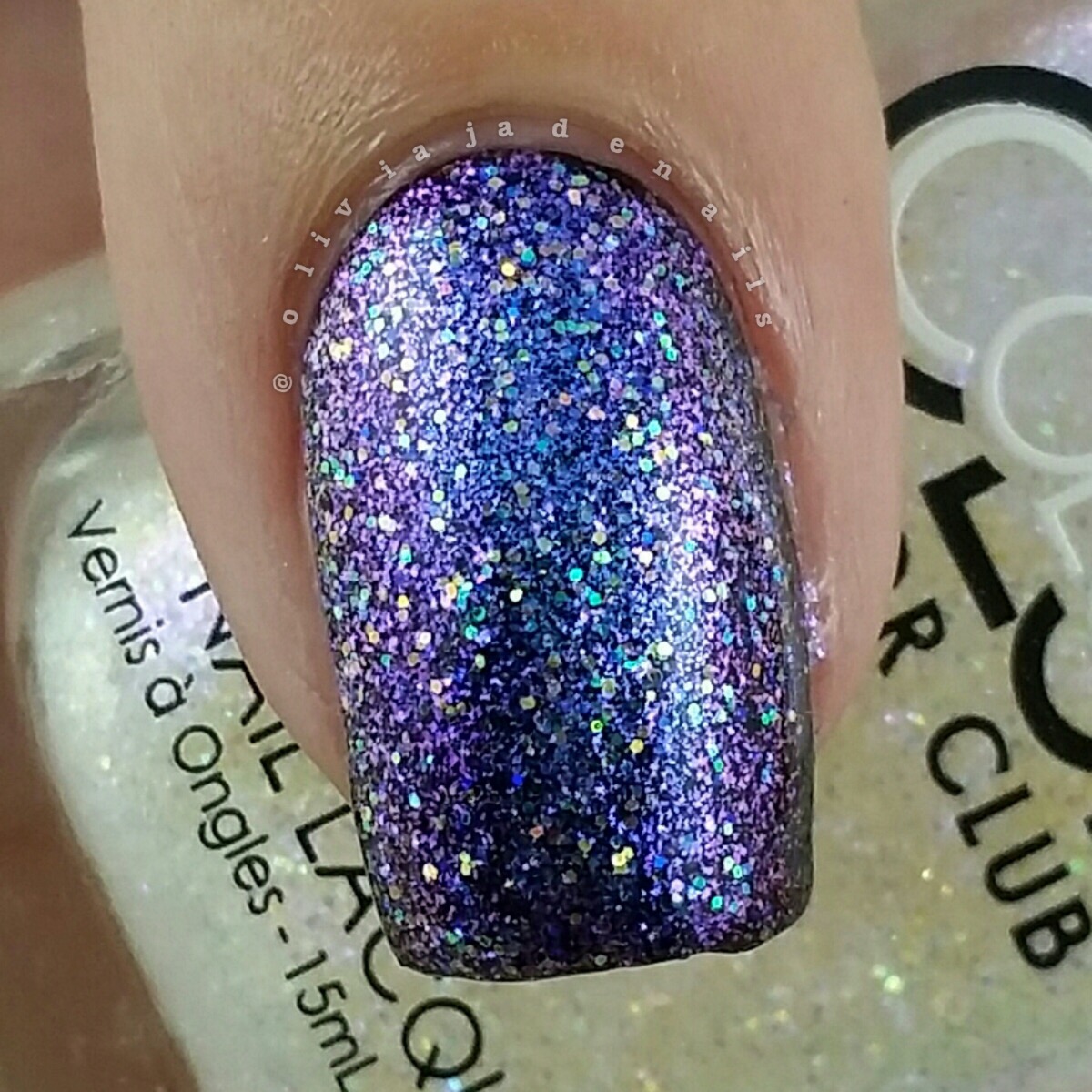 Color Club Plus One (over black) swatched by Olivia Jade Nails