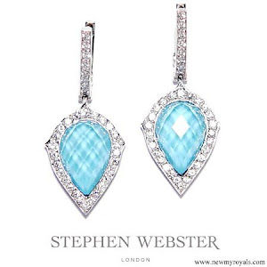Queen Rania Stephen Webster Haze Turquoise Earrings