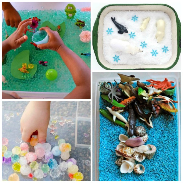 SENSORY BINS GALORE! Tons of great ideas here!! Pin!