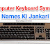 Computer Keyboard Ke Sabhi Symbol Names Ki jankari
