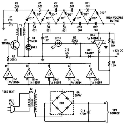 Build a High Voltage Dc Generator Circuit Diagram | circuit harness wiring
