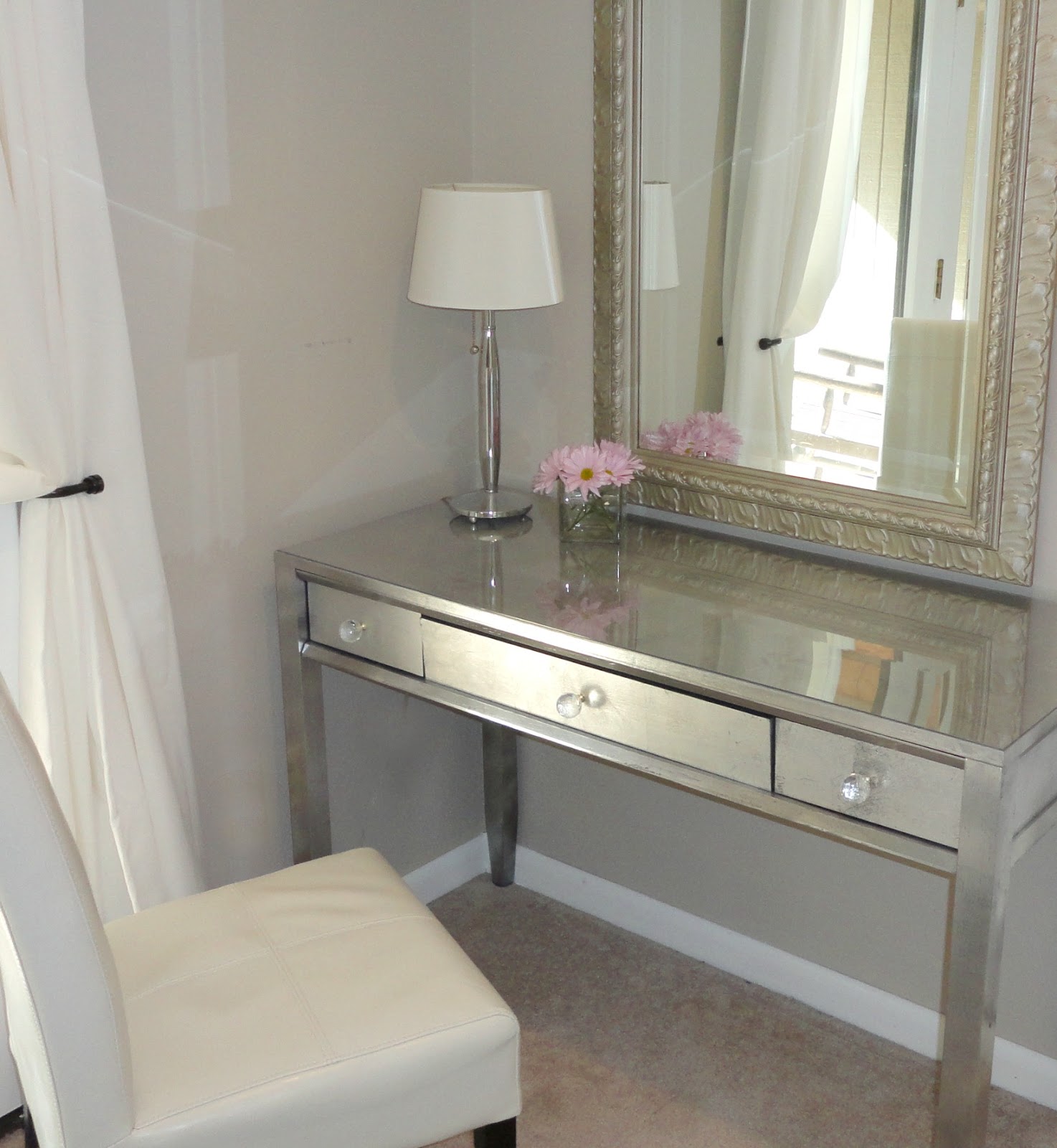 Livelovediy Diy Thrift Desk Makeover Using Silver Leaf This