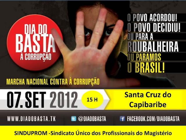 Dia do Basta à corrupção em Santa Cruz do Capibaribe‏