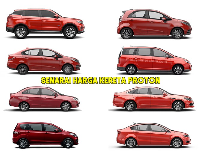 senarai harga kereta Proton X50 X70 Iriz Persona Exora Saga Perdana Ertiga Preve 2022