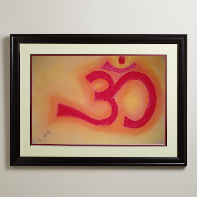 Aum (Painting) by Umesh Yellaboina with Camel Soft pastel colors.