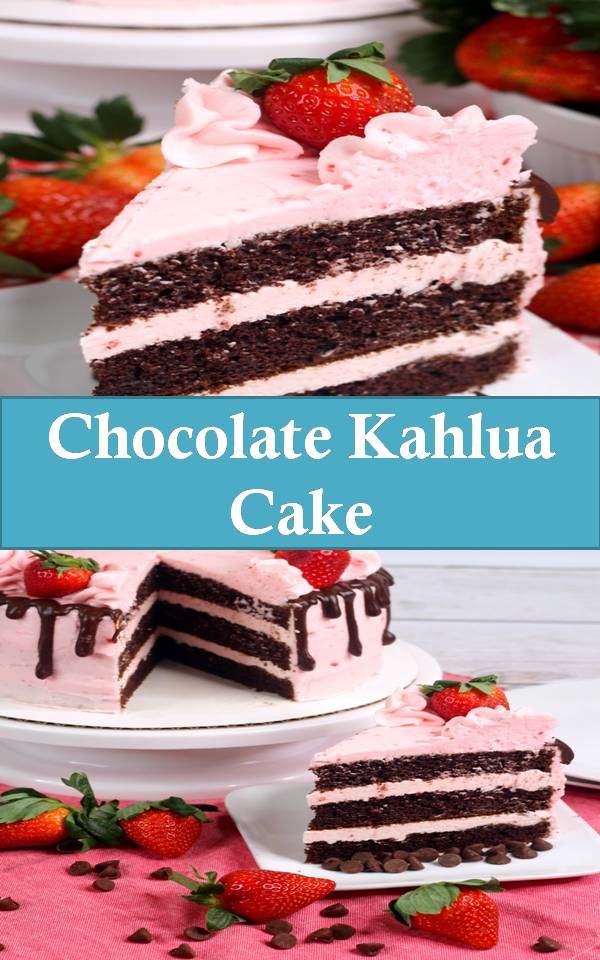 Chocolate Kahlua Cake with Strawberry Buttercream Frosting MY KITCHEN