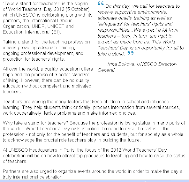 Celebrating World Teacher