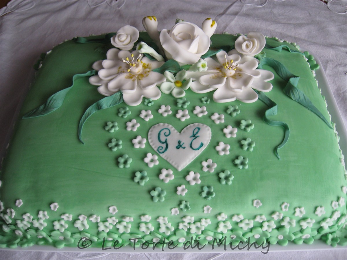 Torta floreale Promessa di Matrimonio - Le Torte di Michy Torta floreale Promessa di Matrimonio - Le Torte di Michy