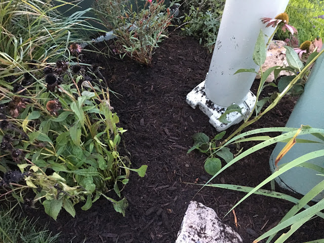 mulched utility bed