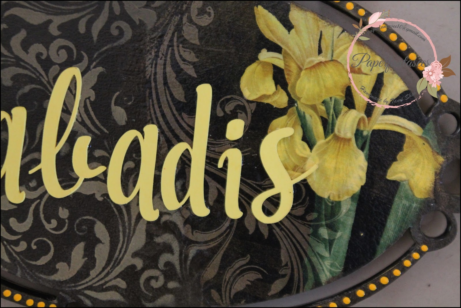 Paper Fantasees The Craft Blog Decoupage Name Plate