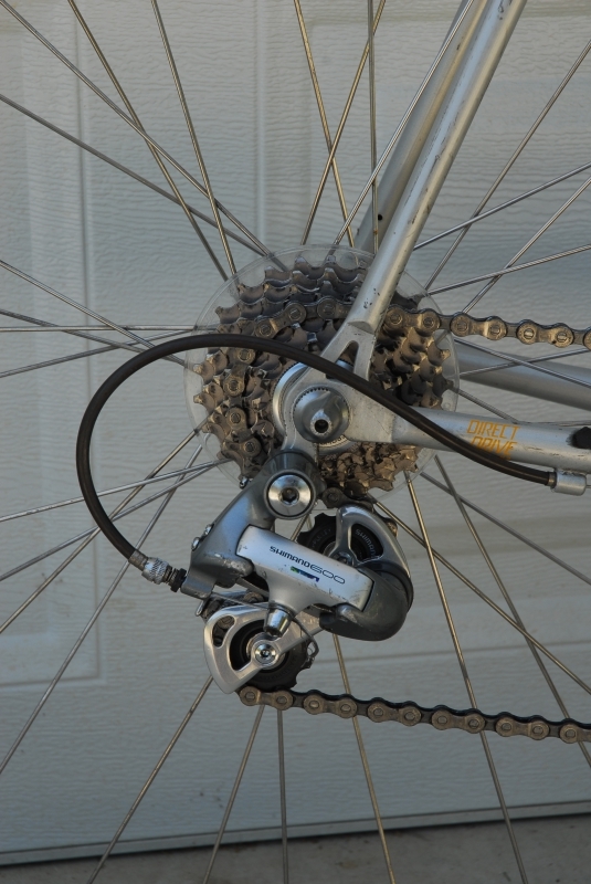 Rodger's Writing Bike Racks on a Classic Road Race Bicycle That Has No