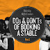 Thursday Night Tanders (12/31/15): The Dos and Don'ts of Stable Booking (Part 2 of 2)