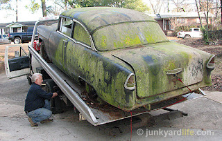 The 1955 Chevey hasn’t run since the 1970s but will soon return to the streets.