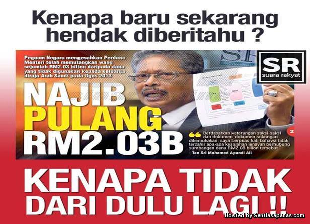 Derma RM2.6 Bilion Bukan Dari Saudi, Kata WSJ!! RASUAH+1MDB