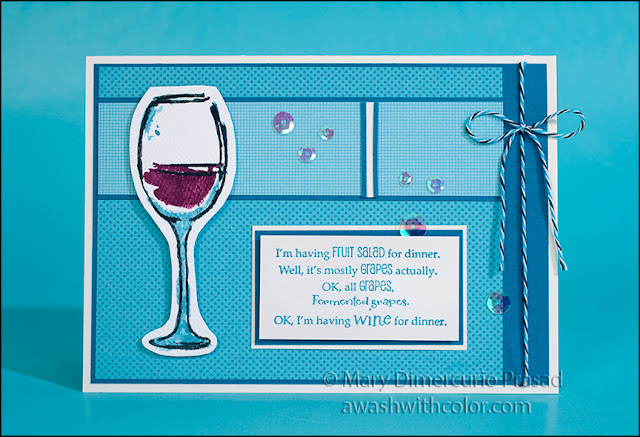 Rubbernecker Stamps Fruit Salad Wine Card