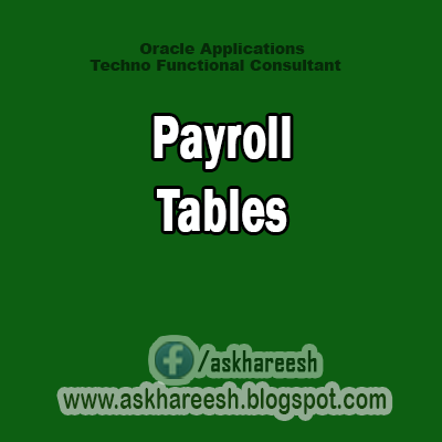 Payroll Tables,AskHareesh Blog for OracleApps