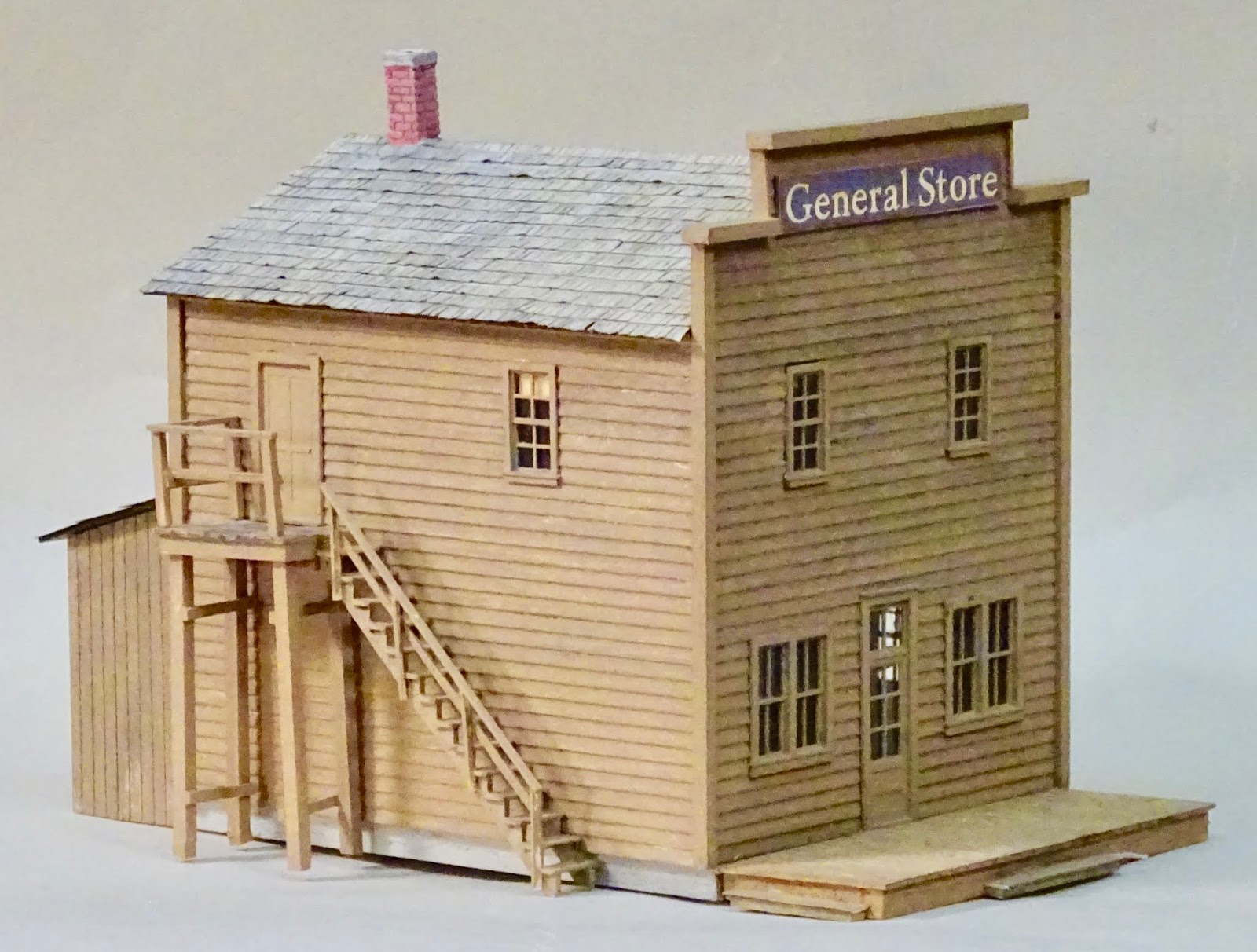 Model Railroad Minutiae General store structure complete