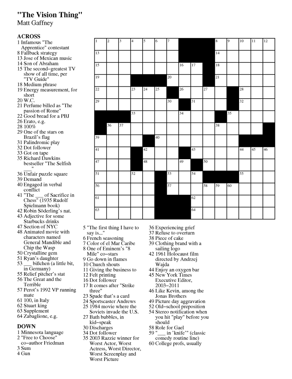 matt-gaffney-s-weekly-crossword-contest-september-2011