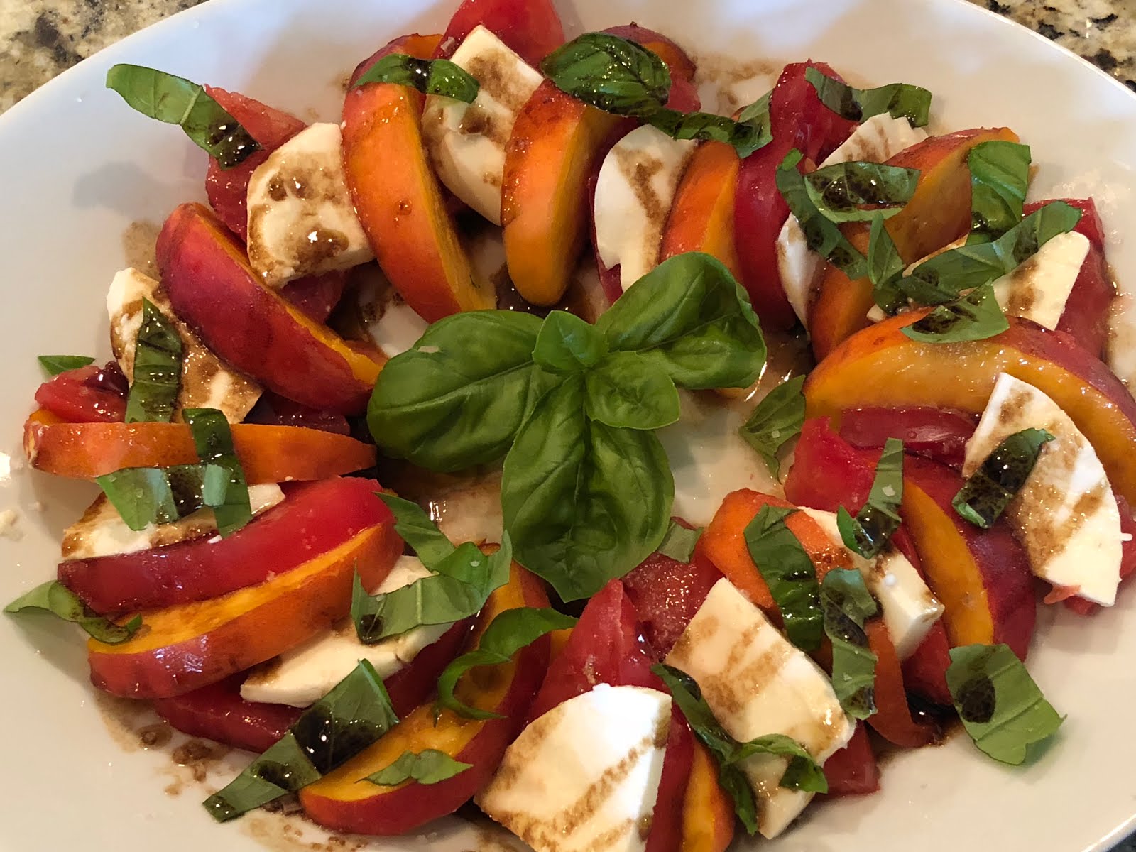 Peach, Tomato and Mozzarella Salad