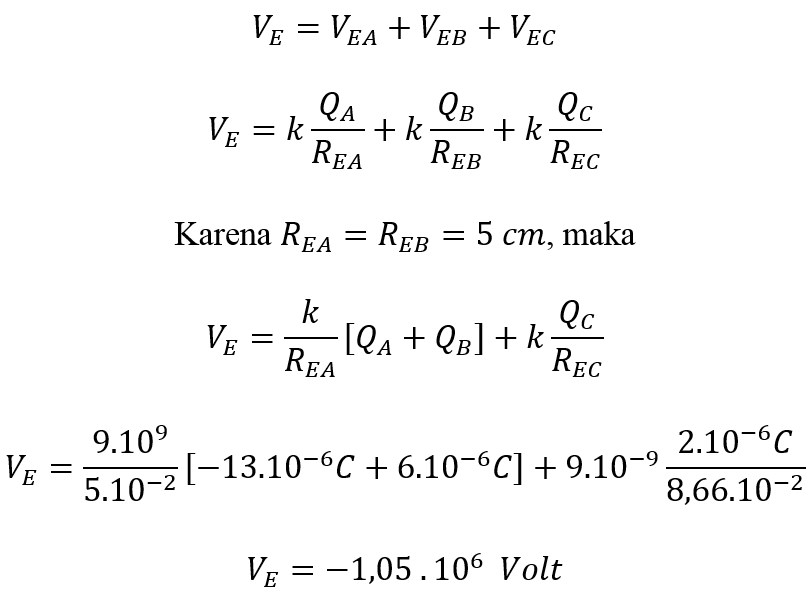 Contoh Soal Fisika Potensial Listrik