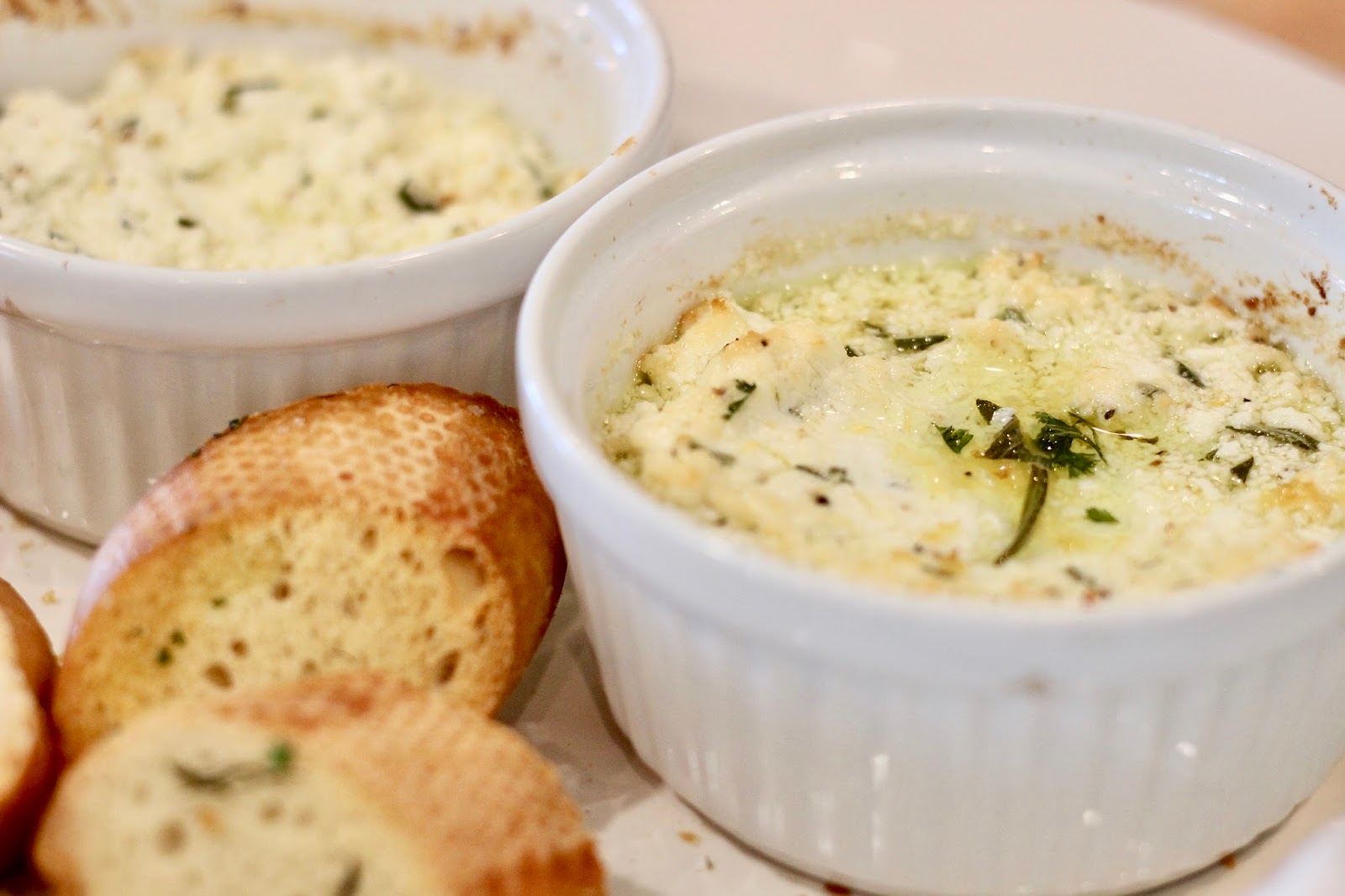 15009 Farmhouse Herbed Lemon Goat Cheese Dip with Toasted Baguette