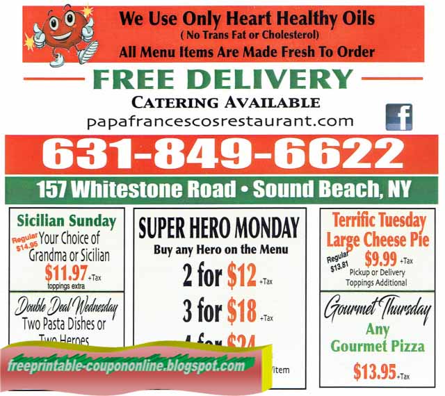 Papa ginos coupon code