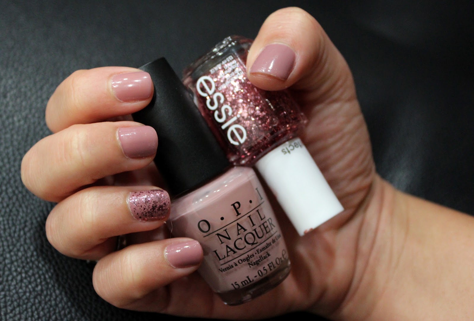 Viola Beauty Nail of the Day OPI Tickle my Francey and Essie (Luxe Effects) A Cut Above! 8/26/12