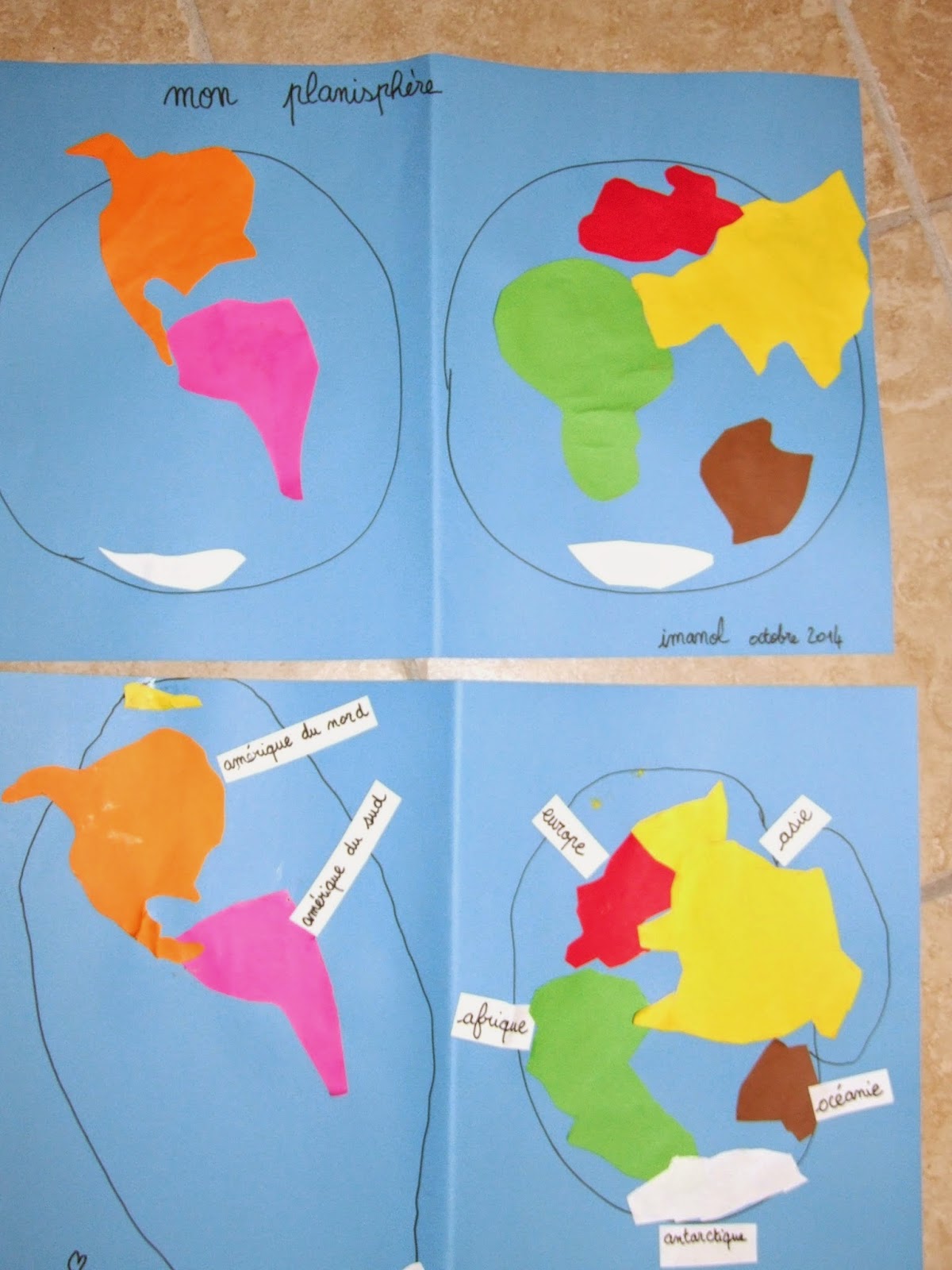 Projet Les Continents En Maternelle Brin de curieux: Un brin de géographie.... " Les continents"