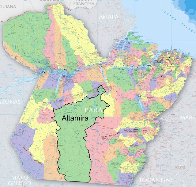 Mapa do município de Altamira - Pará