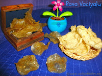 images for Rava Vadiyalu Recipe /  Rawa Vadiyalu / Sooji ke Papad / Bombay Rava Vadiyalu
