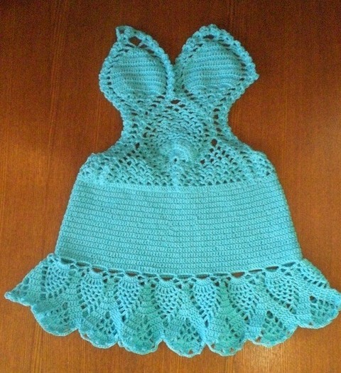 Tina's handicraft : summer beach dress - pineapple stitch
